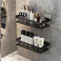 Accstore No-Drill Wall Mounted Bathroom Shelf Rack – Rustproof Metal Storage Organizer (2-Pack)